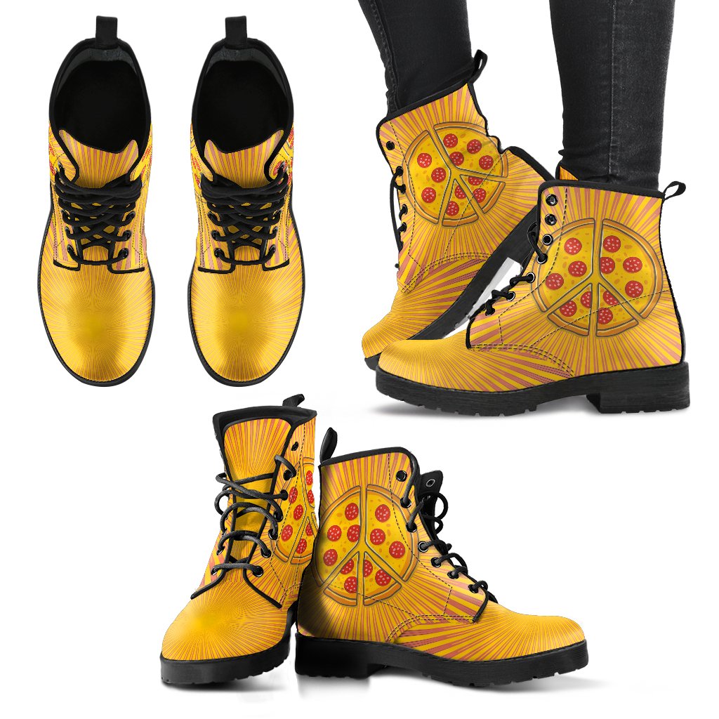 Pizza Peace Handcrafted Boots