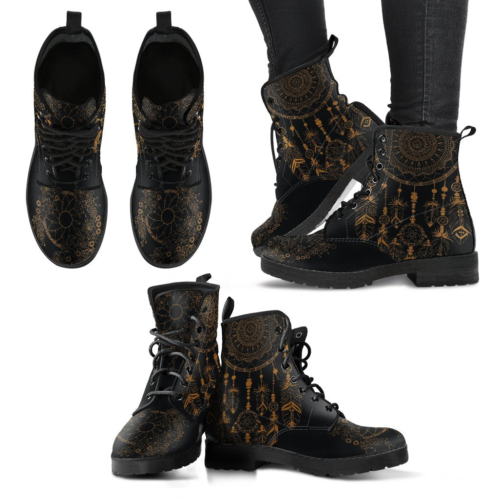 Gold DreamCatcher Handcrafted Boots