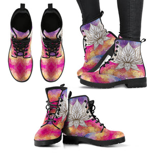 Handcrafted Colorful Lotus Hand Boots