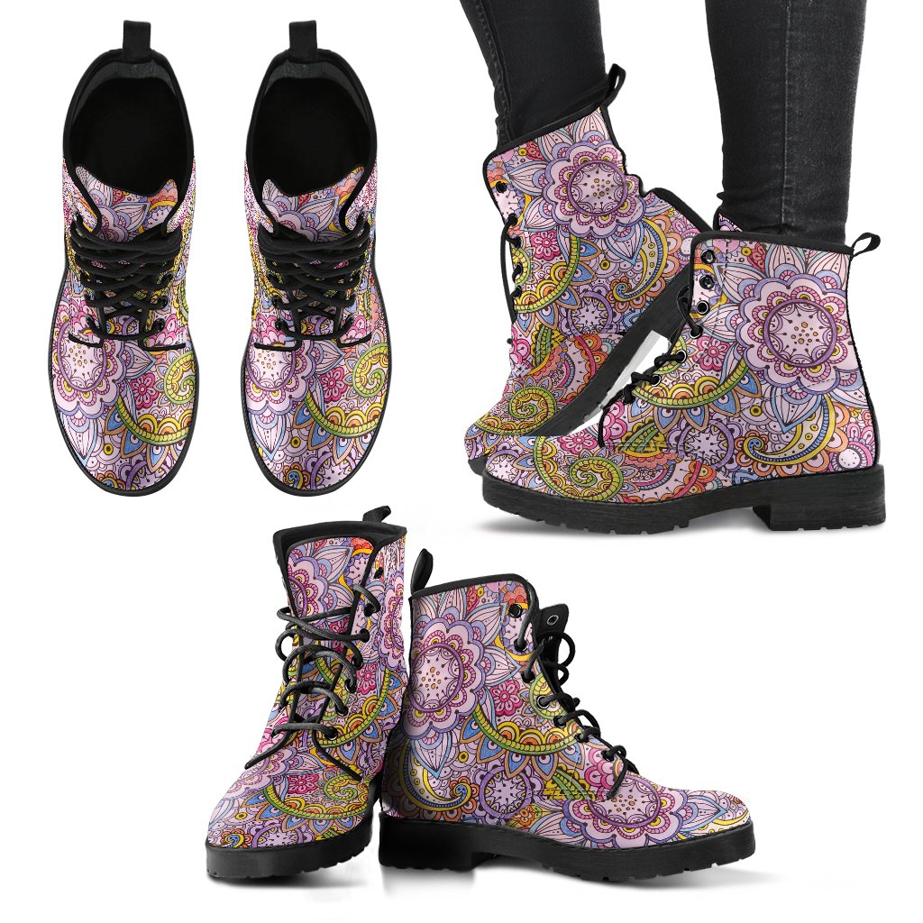 Floral Mandala 2 Handcrafted Boots